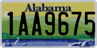 AL license plate 1AA9675