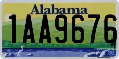 AL license plate 1AA9676