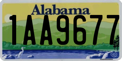 AL license plate 1AA9677