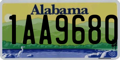 AL license plate 1AA9680
