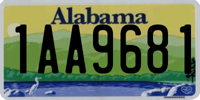 AL license plate 1AA9681