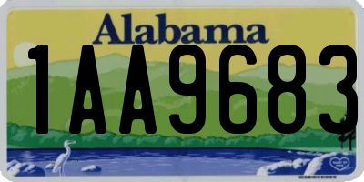 AL license plate 1AA9683