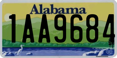 AL license plate 1AA9684