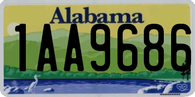 AL license plate 1AA9686