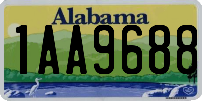 AL license plate 1AA9688