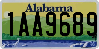 AL license plate 1AA9689