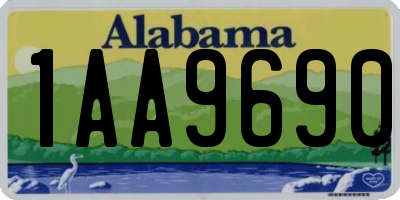 AL license plate 1AA9690