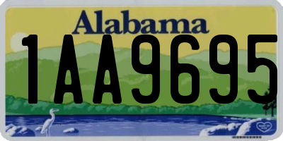 AL license plate 1AA9695