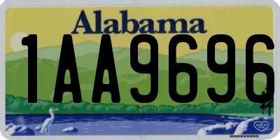 AL license plate 1AA9696