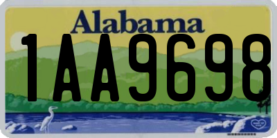 AL license plate 1AA9698