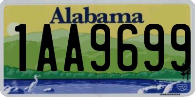 AL license plate 1AA9699