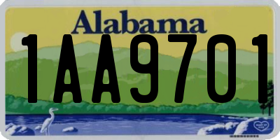 AL license plate 1AA9701