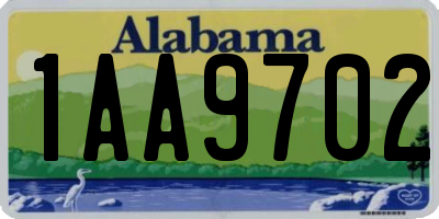 AL license plate 1AA9702