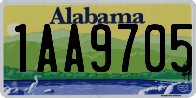 AL license plate 1AA9705