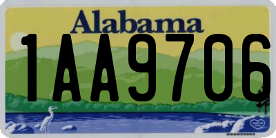 AL license plate 1AA9706
