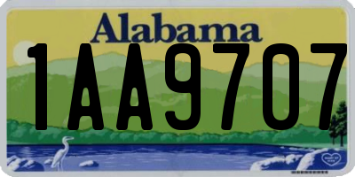 AL license plate 1AA9707