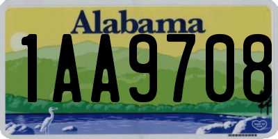 AL license plate 1AA9708