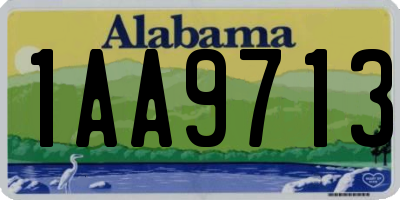 AL license plate 1AA9713