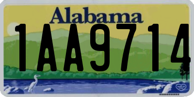 AL license plate 1AA9714