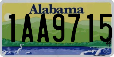 AL license plate 1AA9715