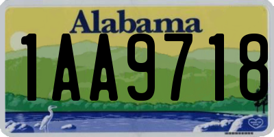AL license plate 1AA9718