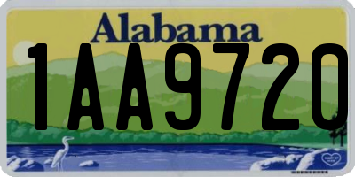 AL license plate 1AA9720