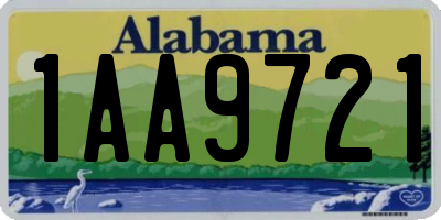 AL license plate 1AA9721