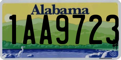 AL license plate 1AA9723
