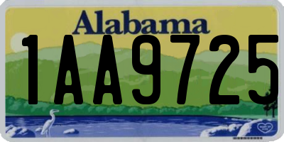 AL license plate 1AA9725