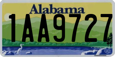 AL license plate 1AA9727