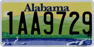 AL license plate 1AA9729