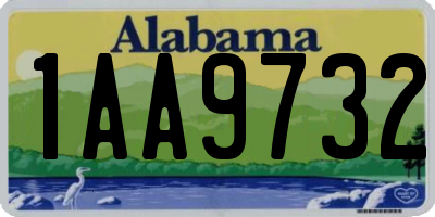 AL license plate 1AA9732