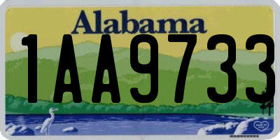 AL license plate 1AA9733
