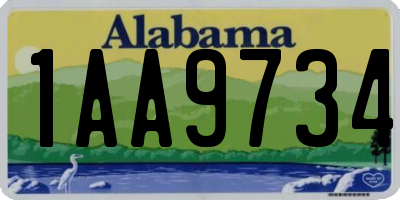 AL license plate 1AA9734