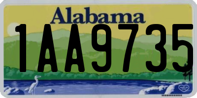 AL license plate 1AA9735