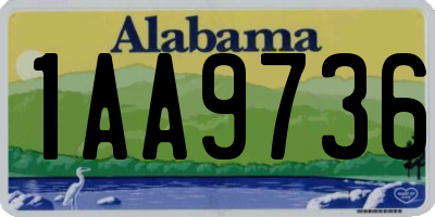AL license plate 1AA9736