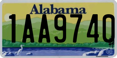 AL license plate 1AA9740
