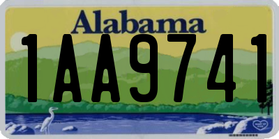 AL license plate 1AA9741