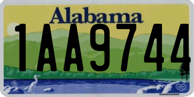 AL license plate 1AA9744