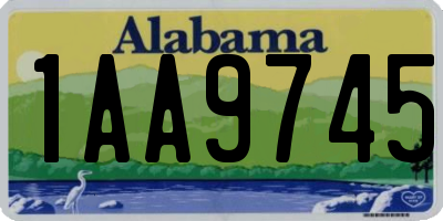 AL license plate 1AA9745
