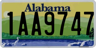 AL license plate 1AA9747