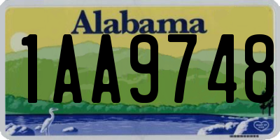 AL license plate 1AA9748