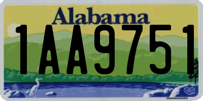 AL license plate 1AA9751