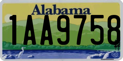 AL license plate 1AA9758