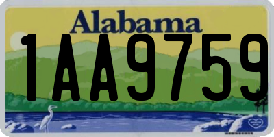 AL license plate 1AA9759