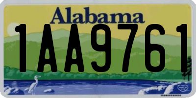 AL license plate 1AA9761