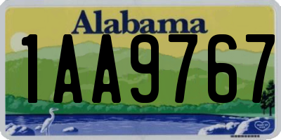 AL license plate 1AA9767