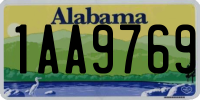 AL license plate 1AA9769