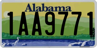 AL license plate 1AA9771
