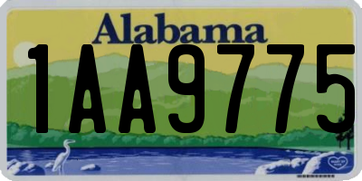 AL license plate 1AA9775